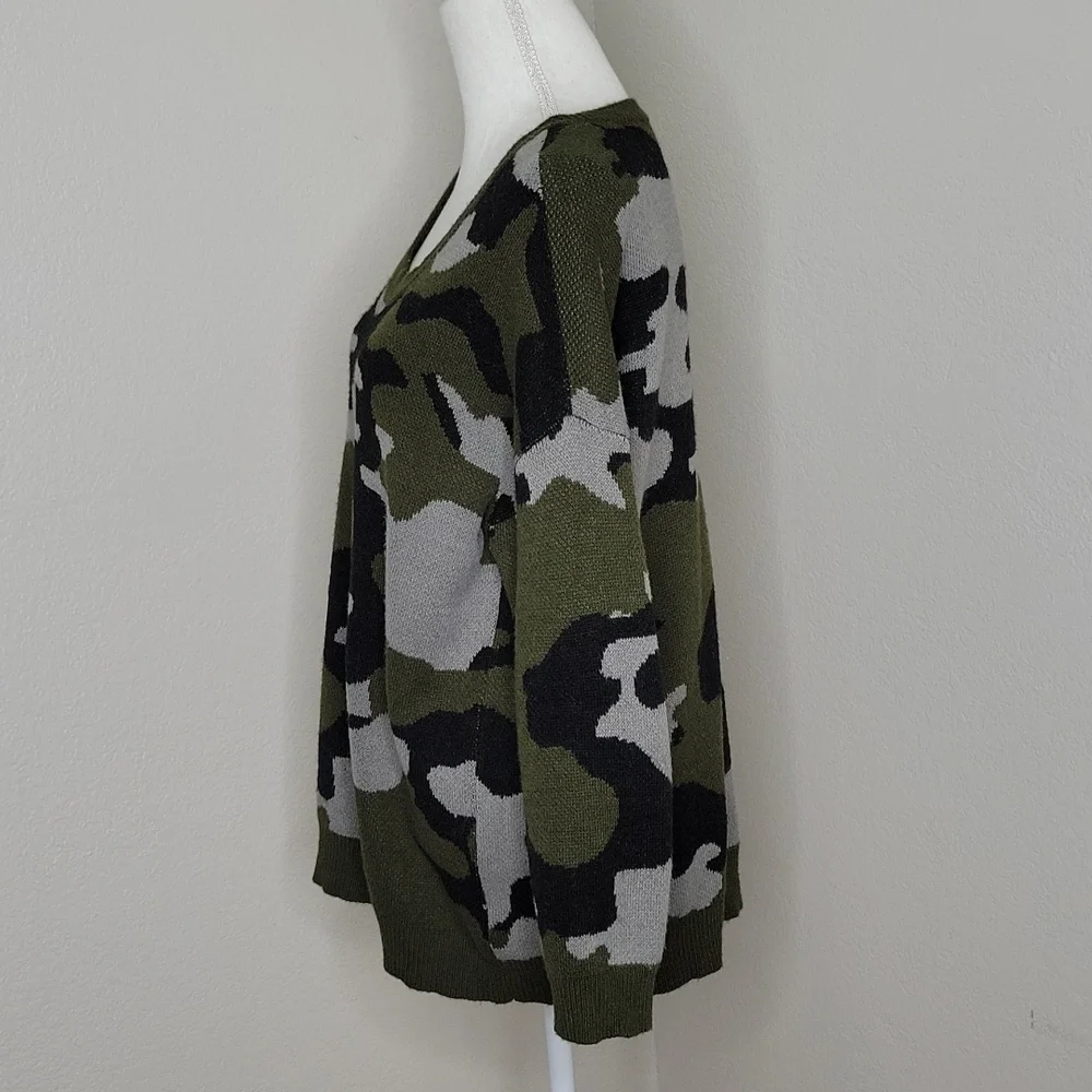 Torrid Camo Jacquard Crew Neck Sweater